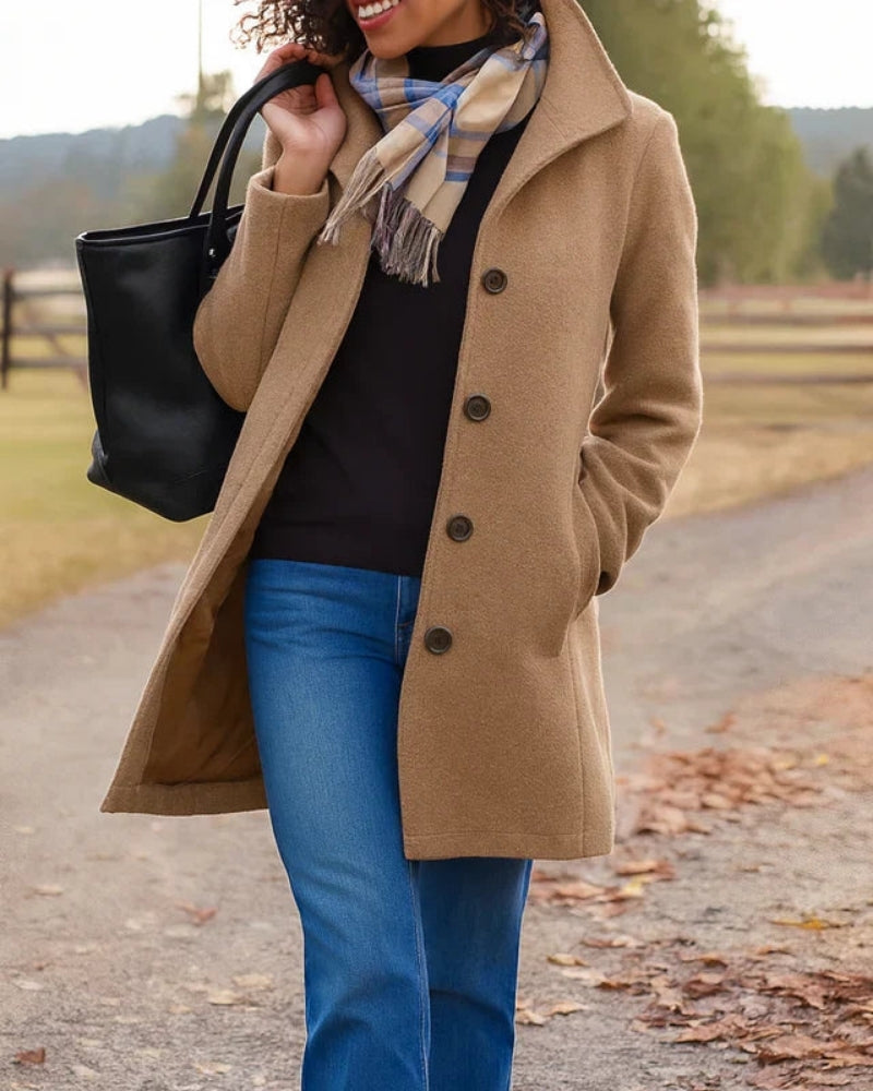 Trench-Coat Long pour Femme – Style Classique & Protection Légère
