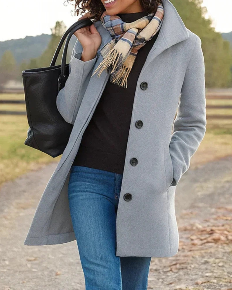 Trench-Coat Long pour Femme – Style Classique & Protection Légère
