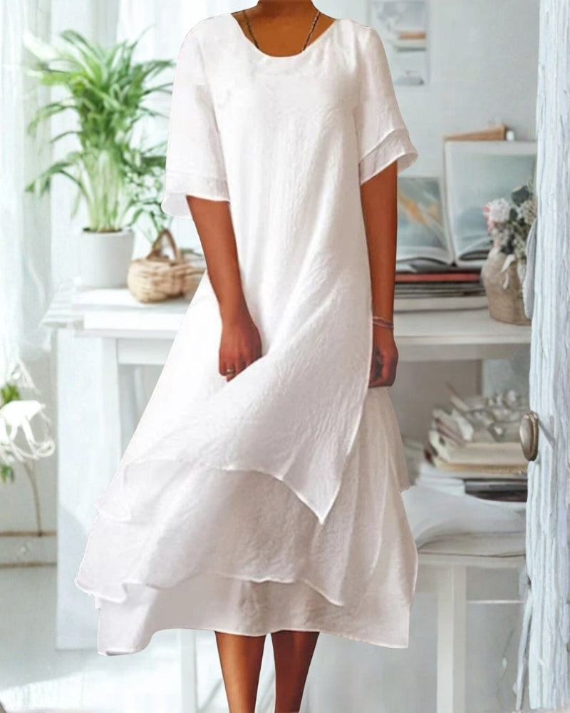 Robe Midi Élégante pour Femme – Silhouette Fluide pour le Quotidien et les Occasions