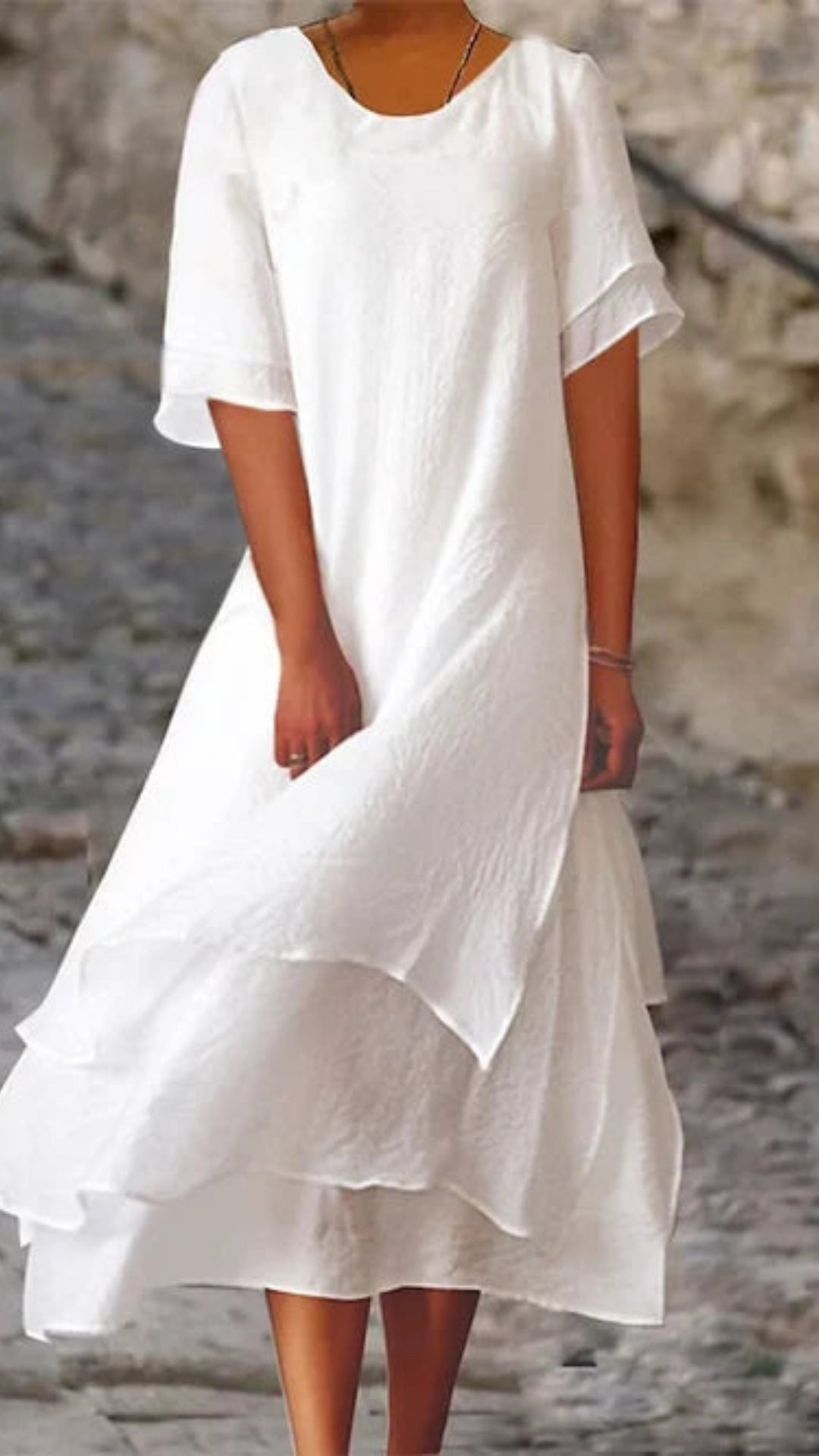 Robe Midi Élégante pour Femme – Silhouette Fluide pour le Quotidien et les Occasions
