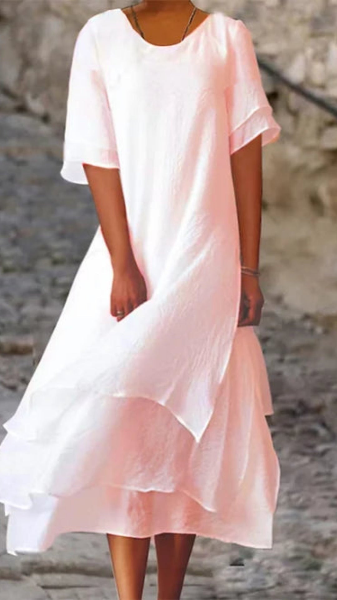 Robe Midi Élégante pour Femme – Silhouette Fluide pour le Quotidien et les Occasions