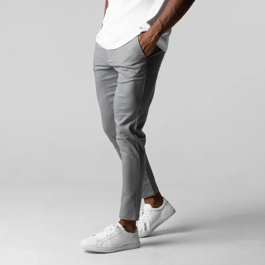 Xavier | Pantalon Chino Homme Slim à Jambe Ajustée Uni