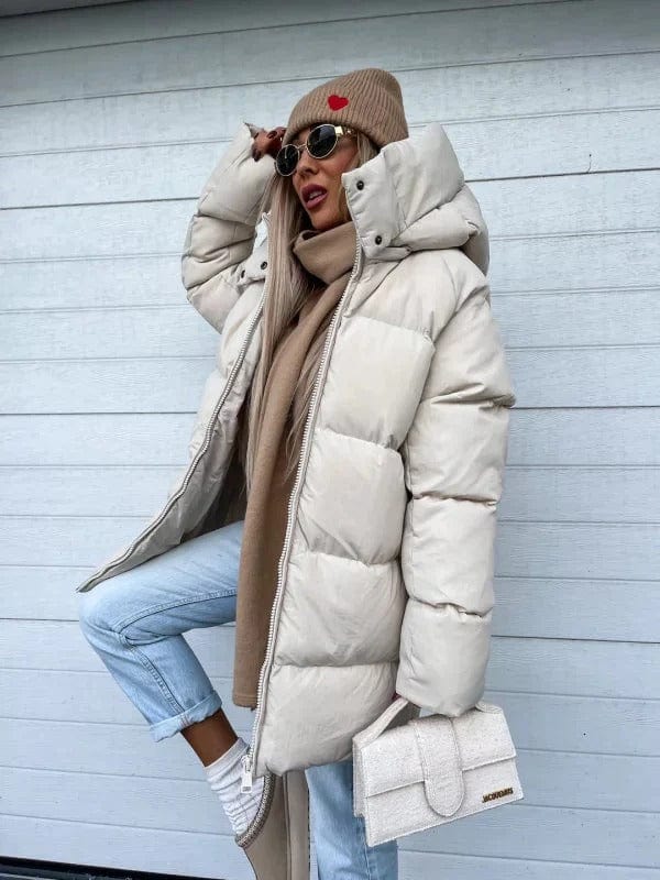 Odette | Doudoune Oversize Femme à Col Haut, Design Matelassé et Style Moderne