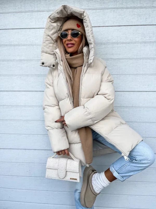 Odette | Doudoune Oversize Femme à Col Haut, Design Matelassé et Style Moderne