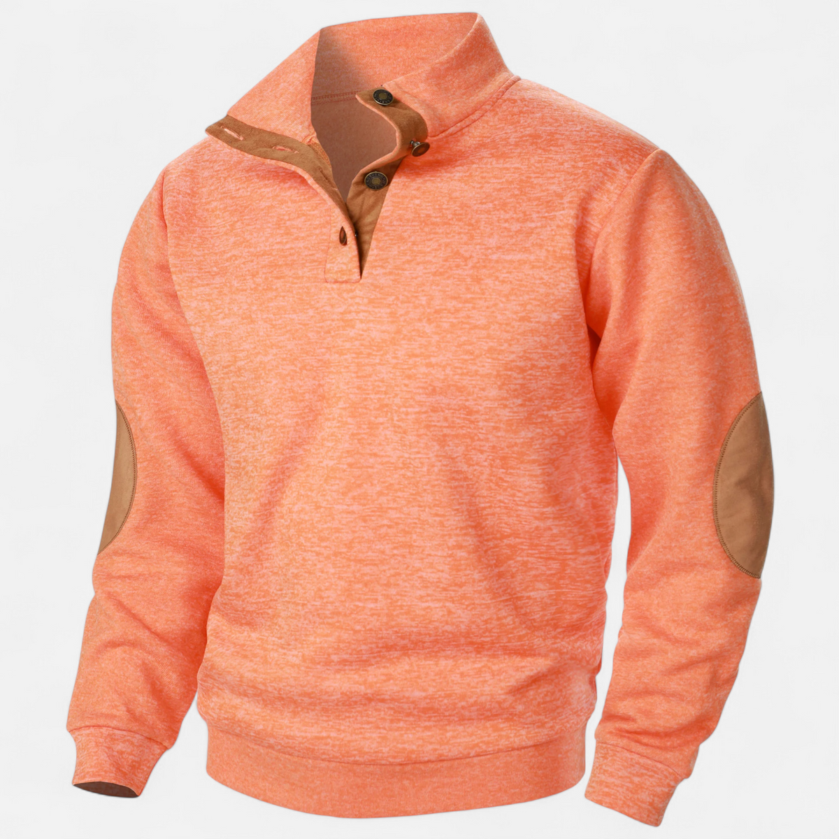 Cassian | Pull Homme Col Montant Boutonné Patchwork Style Heritage