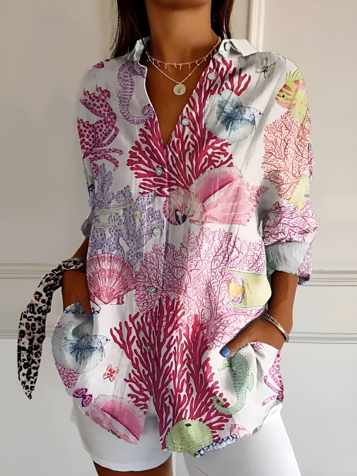 Blouse Fleurie Élégante – Style Féminin & Confort Léger