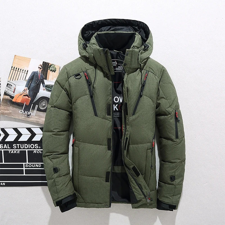 Carlos | Veste Homme Hiver Matelassée avec Col Montant Zippé et Style Élégant