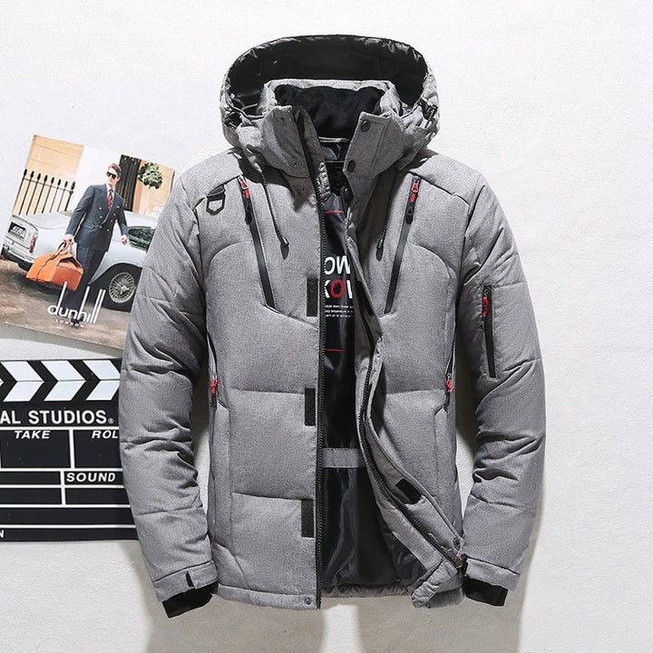 Carlos | Veste Homme Hiver Matelassée avec Col Montant Zippé et Style Élégant