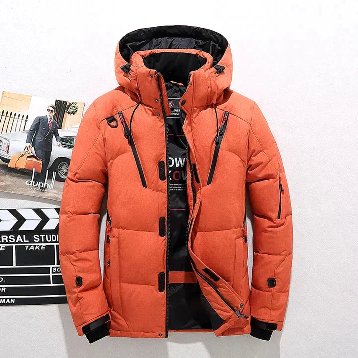 Carlos | Veste Homme Hiver Matelassée avec Col Montant Zippé et Style Élégant