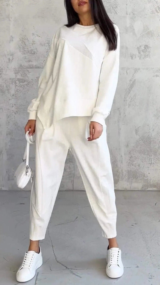 Ensemble Deux Pièces pour Femme – Style Minimaliste pour le Quotidien et les Loisirs